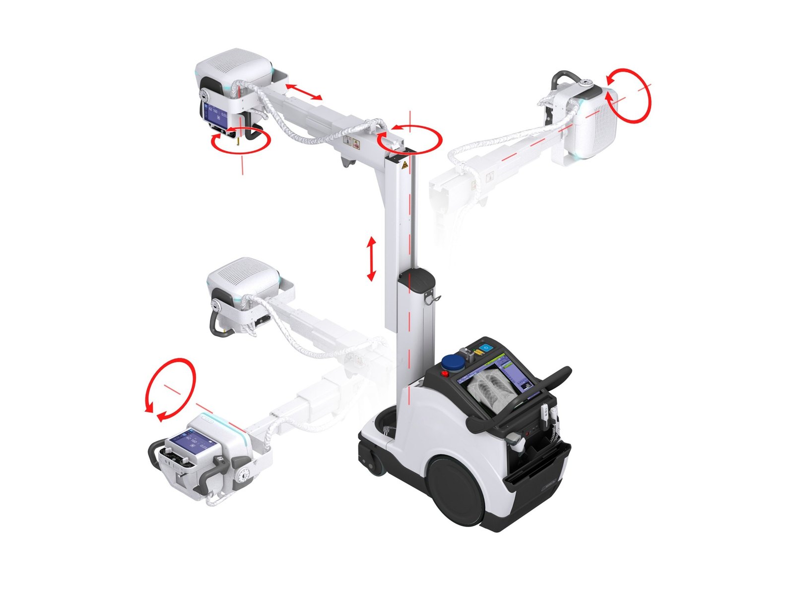 Odyssey+ 40 kW Mobile DR X-ray System with Canon CXDI specifications